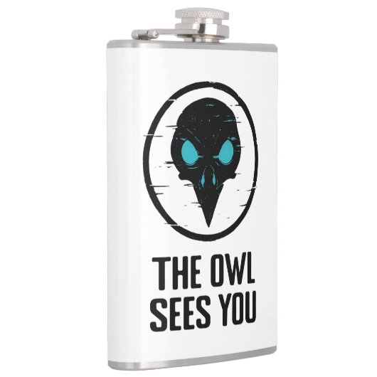 Die Eule sieht Euch - Glitch Eye Horror Shirt - We Flachmann (Rechts)