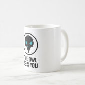 Die Eule sieht Euch - Glitch Eye Horror Shirt - We Kaffeetasse (VorderseiteRechts)