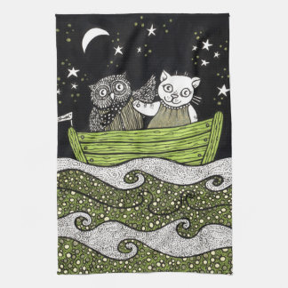 Die Eule und das Pussycat Teetuch Handtuch