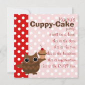 Die Eule und der Cupcake Einladung (Vorderseite)