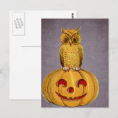 Die Eule und der Kürbis Postkarte (Vorne/Hinten)