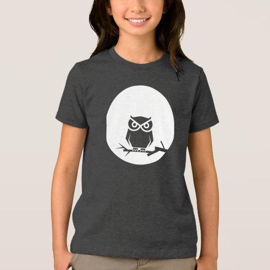 Die Eule und der Mond Tri-Blend Shirt (Vorderseite)