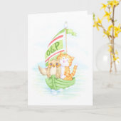 Die Eule und der Pussycat Karte (Gelbe Blume)