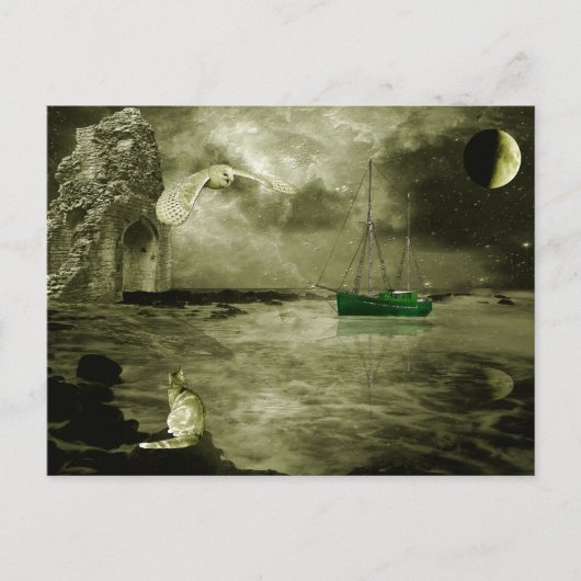 Die Eule und der Pussycat Postkarte (Vorderseite)