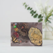 die Eule und der Schmetterling Postkarte (Stehend Vorderseite)