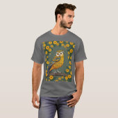 die Eule unter den Sonnenblumen T-Shirt (Vorne ganz)