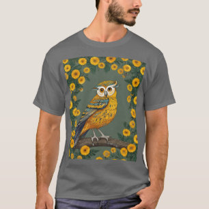 die Eule unter den Sonnenblumen T-Shirt