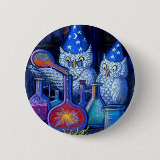 Die Eulen-Chemiker Button (Vorderseite)