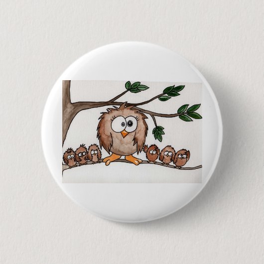 Die Eulen-Familie Button (Vorderseite)