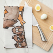 Die Eulen-Familie Handtuch (Viertel Falte)