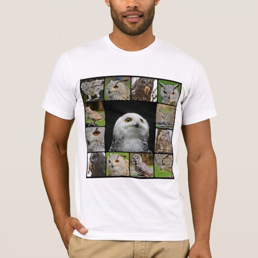 Die Eulen-T-Shirt der Männer T-Shirt (Vorderseite)