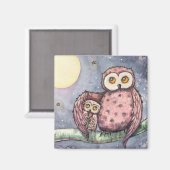 Die Eulen und das Mondmagnet Magnet (Vorderseite/Rückseite)