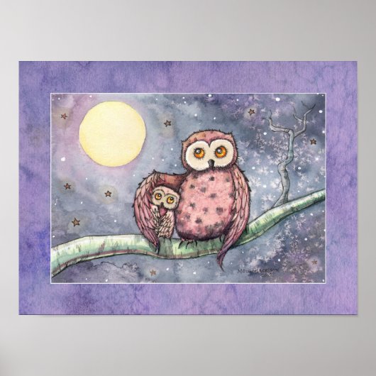Die Eulen und der Mond Druck Poster (Vorne)