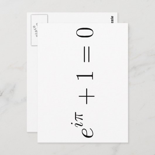 Die Euler-Formel Postkarte (Vorne/Hinten)