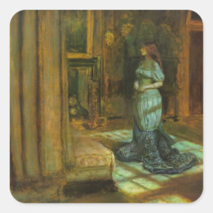 Die Eva de St. Agnes Kunst Quadratischer Aufkleber