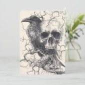 Die Eva des Raven und des Schädels Einladung (Stehend Vorderseite)