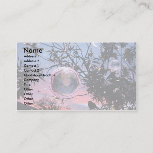 Die Eva Fairy Bubbles im Sommer! Visitenkarte (Vorderseite)