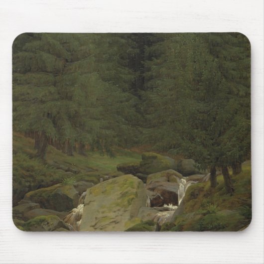 Die Evergreens durch den Wasserfall Mousepad (Vorne)
