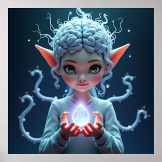 Die Evolution der Intelligenz-KI Poster