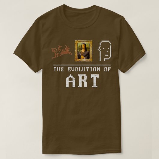 Die Evolution der Kunst, die nicht zu einem Kunsts T-Shirt (Design vorne)