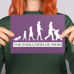 Die Evolution der Mama Postkarte