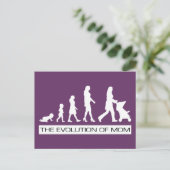 Die Evolution der Mama Postkarte (Stehend Vorderseite)