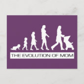 Die Evolution der Mama Postkarte (Vorderseite)