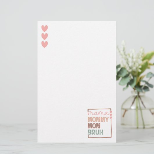 Die Evolution der Mama: Von Mama bis Bruh Briefpapier (Stehend Vorderseite)