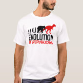 Die Evolution der Republikaner in Dinosaurier T-Shirt (Vorderseite)