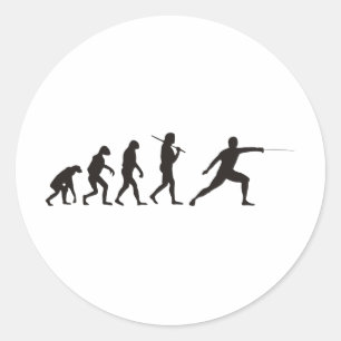 Die Evolution der Zäune Runder Aufkleber