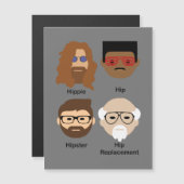 Die Evolution des angesagten - Hippie - angesagten Magnetkarte (Vorne/Hinten)