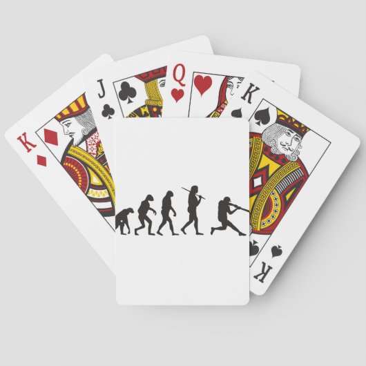 Die Evolution des Baseball-Schlagmanns Spielkarten (Rückseite)