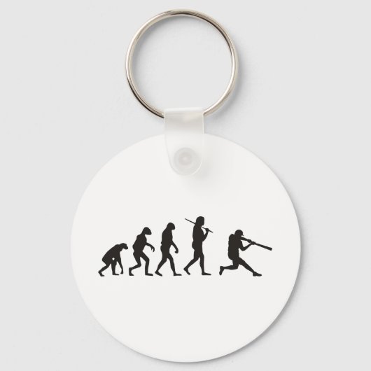 Die Evolution des Baseballbatters Schlüsselanhänger (Vorderseite)