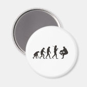 Die Evolution des Baseballpitchers Magnet (Vorderseite/Rückseite)