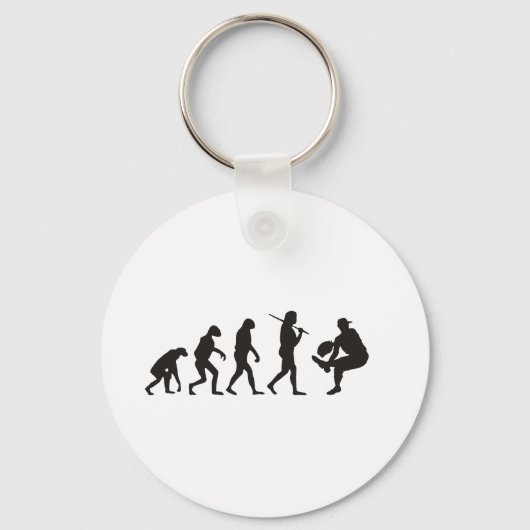 Die Evolution des Baseballpitchers Schlüsselanhänger (Vorderseite)