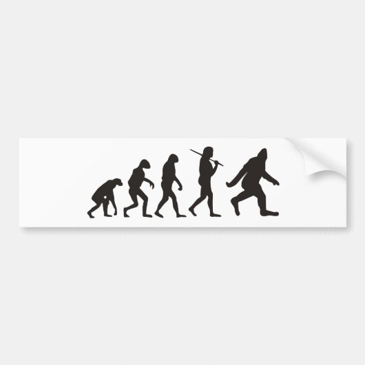 Die Evolution des Bigfoot Autoaufkleber (Vorne)