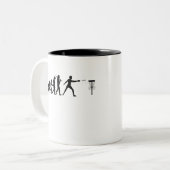 Die Evolution des Golfplatzes Zweifarbige Tasse (Vorderseite Links)