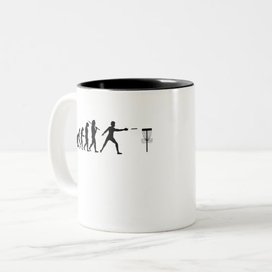 Die Evolution des Golfplatzes Zweifarbige Tasse (Vorderseite Links)