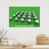 Die Evolution des Golfsports Poster (Küche)