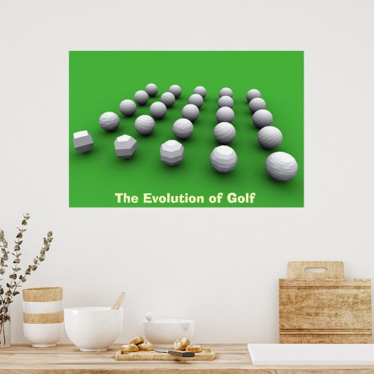 Die Evolution des Golfsports Poster (Küche)