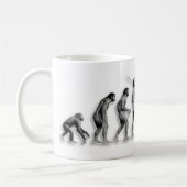 Die Evolution des Mannes verbessert Kaffeetasse (Links)