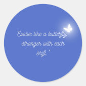 Die Evolution des Schmetterlings Runder Aufkleber (Vorderseite)