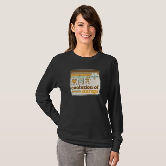 Die Evolution des Speichers Retro Computer T-Shirt (Vorne ganz)