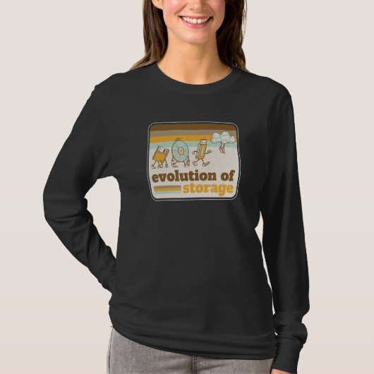 Die Evolution des Speichers Retro Computer T-Shirt (Vorderseite)