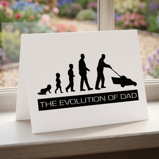 Die Evolution des Vaters Feiertagskarte