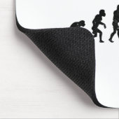 Die Evolution eines Badminton-Spielers - Funny Mousepad (Ecke)
