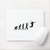 Die Evolution eines Badminton-Spielers - Funny Mousepad (Mit Mouse)