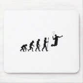 Die Evolution eines Badminton-Spielers - Funny Mousepad (Vorne)