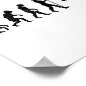 Die Evolution eines Badminton-Spielers - Funny Poster (Ecke)