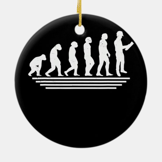Die Evolution eines Zivilen technischen Funny Zivi Keramik Ornament (Hinten)